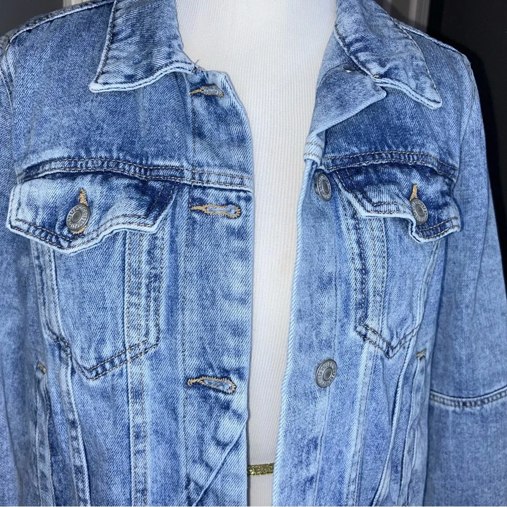 Free People Rumors Denim Light Wash Jacket Size Small - Picture 6 of 8